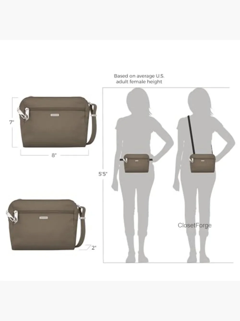 Convertible Crossbody & Waist Pack Anti-Theft Security RFID
